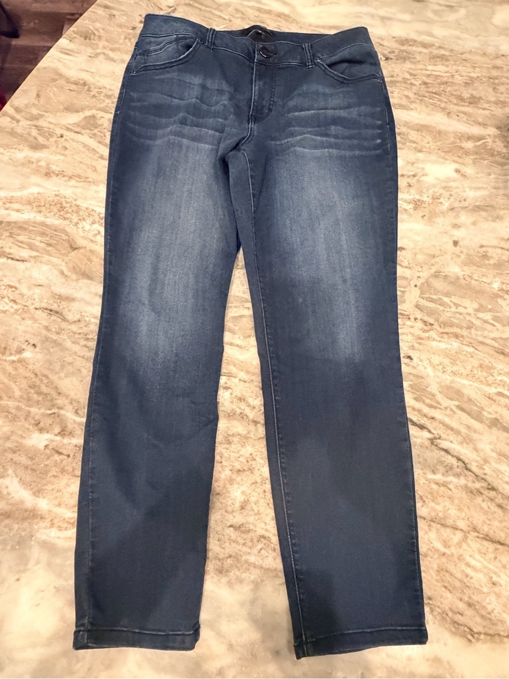 1822 Denim Pull On Skinny Jeans Size 14 Dark Wash Stretch Jeggings Comfort Fit